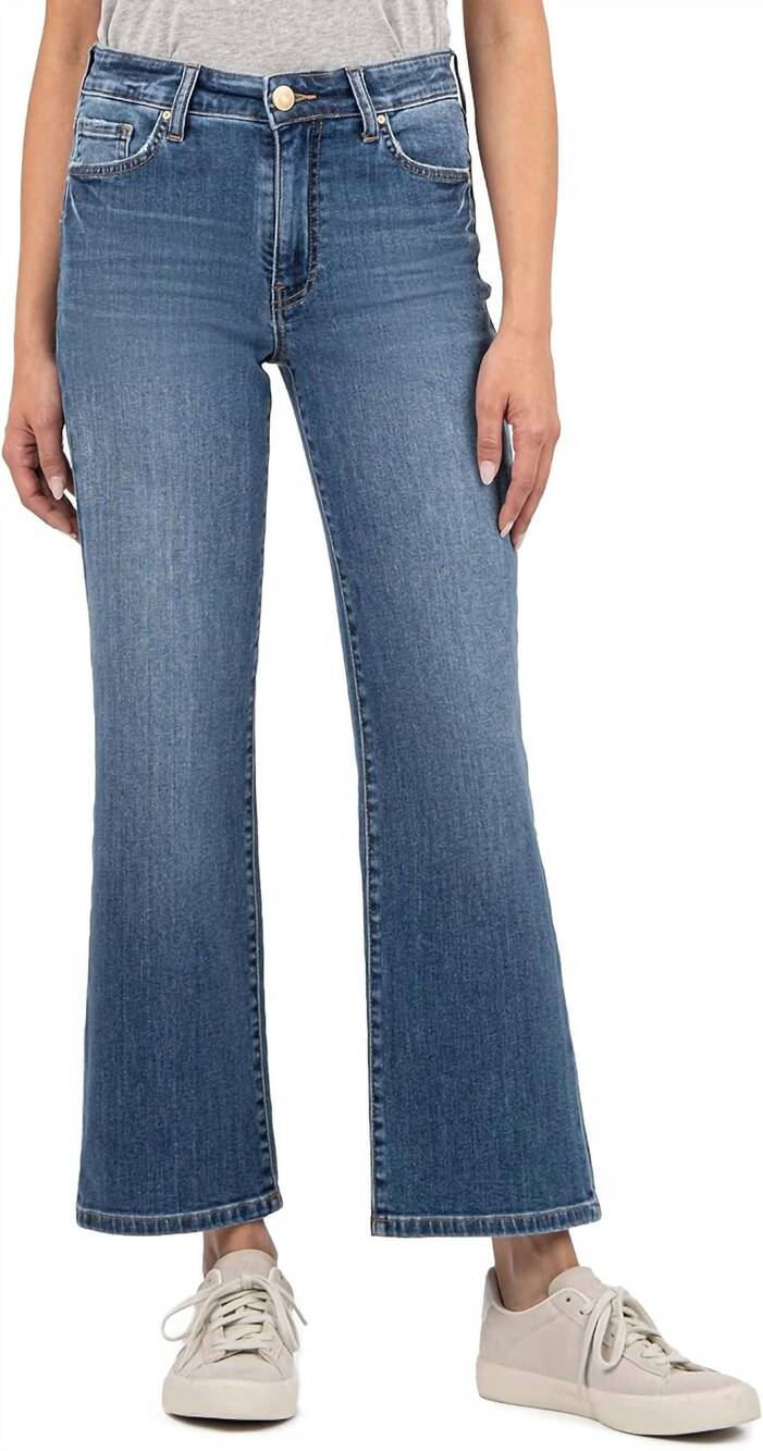 NEW KUT FROM THE KLOTH charlotte high rise wide leg with regular hem jeans in he